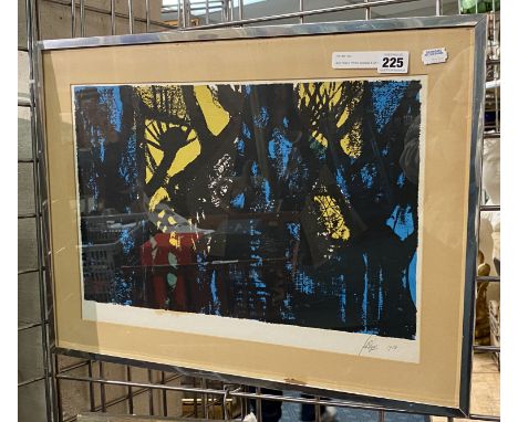 ABSTRACT PRINT SIGNED &amp; DATED 1958