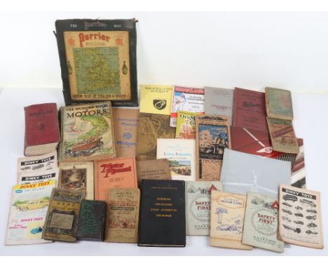 Mixed lot of motoring and cycling ephemera, including The Dunlop Guide to Great Britain, The Cyclist Pocket Touring Maps of B