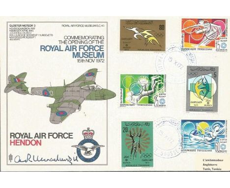 1972 RAF First Series signed Mackenzie. 1972 RAF SC40e RAF Hendon Commemorating the Opening of the Royal Air Force Museum. Ra