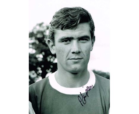 Peter Simpson autographed football photo. High quality black and white 16x12 inch photograph autographed by former Arsenal fo