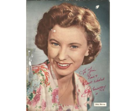 Ruby Murray signed 12x8 colour magazine photo.  Dedicated Good condition.  All items come with a Certificate of Authenticity 