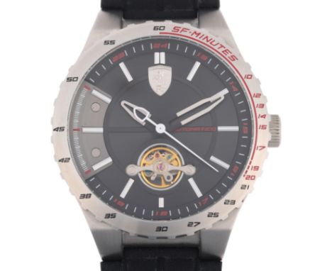 FERRARI - a stainless steel Scuderia Ferrari Speciale Evo automatic wristwatch, ref. SF.36.1.14.0315, black concentric circle