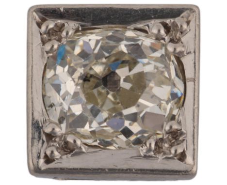 A single Art Deco 0.25ct solitaire diamond earring, set with old-cut diamond, apparently unmarked, 5.8mm, 0.8gNo damage or re
