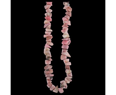 NIELS ERIK FROM - a a Danish modernist oxidised and gilded sterling silver rhodonite bead necklace, 66cm, 72.8gNo damage or r