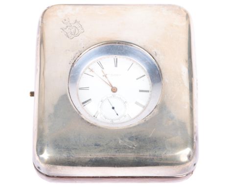 An early 20th century nickel open-face key-wind pocket watch movement, by T F Cooper of 6 Calthorpe Street, Grays Inn Road, L