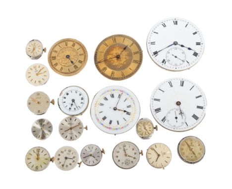 A quantity of loose wristwatch and pocket watch movements, including Tudor Royal, Omega, Tissot, etcLot sold as seen unless s