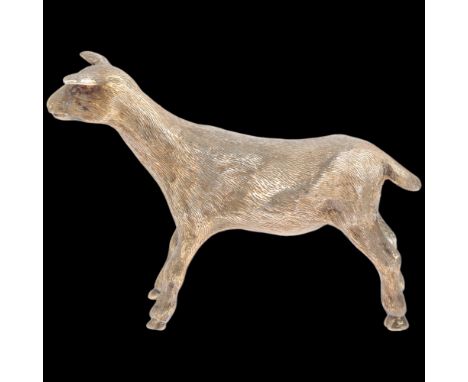 A fine quality Elizabeth II parcel-gilt cast-silver model lamb, maker JPO & Sons Ltd?, London 1978, 1.5cm, 4.7oz1 faint crack