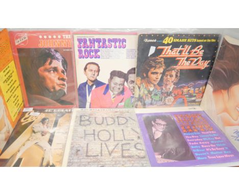 A collection of LP records to include, Elvis Presley, Buddy Holly, Johnny Cash, Roy Orbison, etc., 30