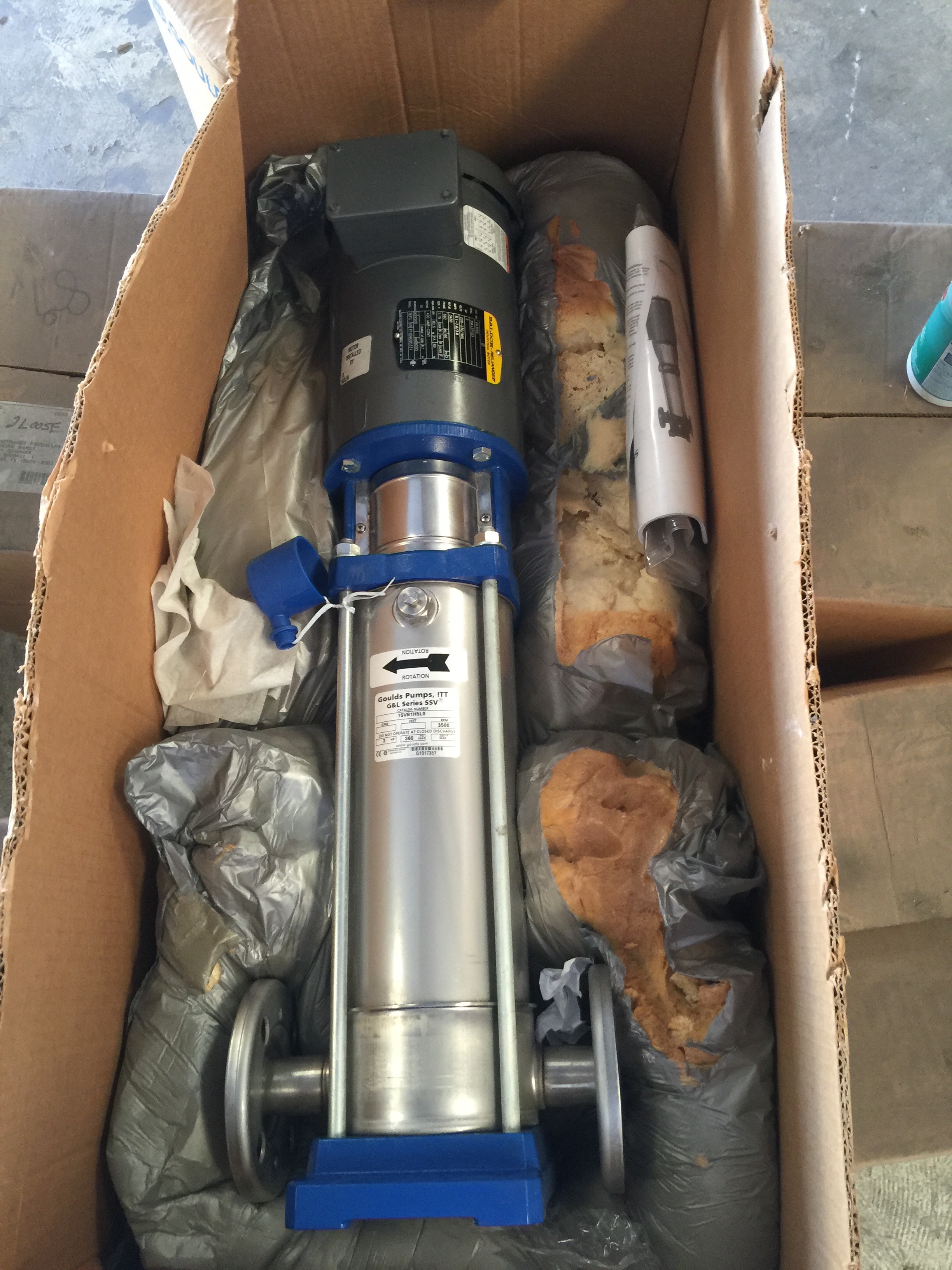 Xylem Goulds 3 HP SSV Series Model 1SVB1H5L0 Vertical MultiStage Water