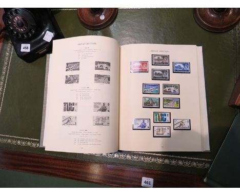 Two stamp albums- UK Queen Victoria to Queen Elizabeth- Stanley Gibbons, Windsor album mint, postally used, and ace album QEI