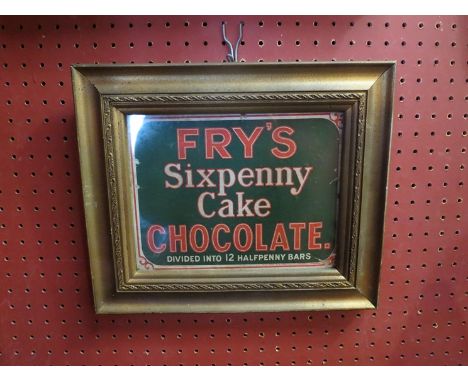 A Fry's chocolate advertising print, framed, 18cm x 21cm