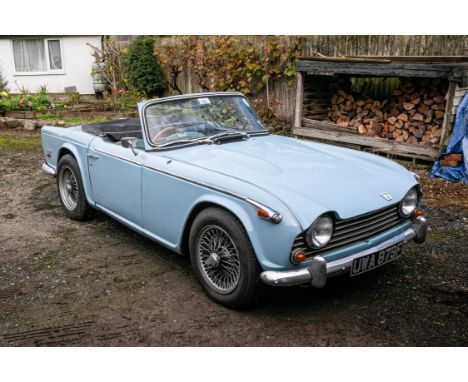 Desirable Wedgewood Blue TR5 from long term storage and in need of some recommissioning. The TR5 is the rarest member of the 