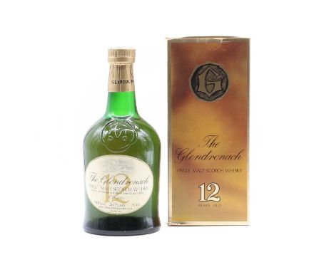 The Glendronach, Single Malt Scotch Whisky, 12 Years Old, 70% proof, 26 2/3 fl oz, 75.7 cl, 1970s bottling (1, boxed)