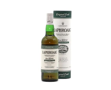 Laphroaig, Single Islay Malt Scotch Whisky, 10 years old, "straight from the wood", original cask strength, 57.3% volume, 70 