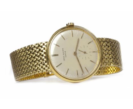 GENTLEMAN'S 1960s EIGHTEEN CARAT GOLD PATEK PHILIPPE GENEVE AUTOMATIC WRIST WATCH1963 from paperwork, signed eighteen jewels 