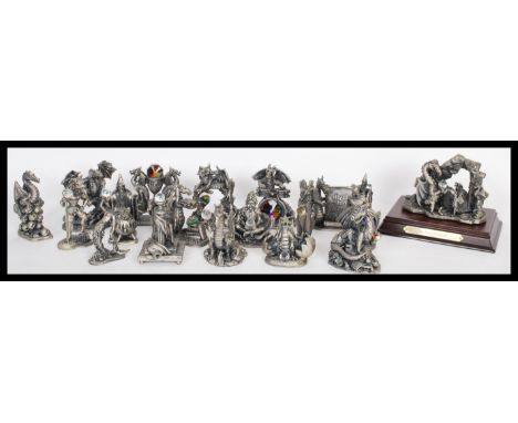 A collection of boxed Myth and Magic figurines by The Tudor Mint to include 3050 Dragon of Wisdom, 3007 Winged Serpent, 3208 
