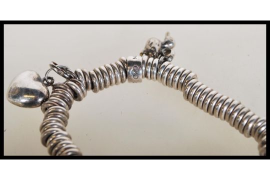 A 925 Silver Hallmarked Links Of London Sweetie Bracelet With Fine Charms Hallmarked London 09