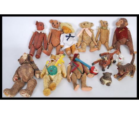 A collection of String Things children's toys designed by Peter Fagan to include, teddy bears with articulated limbs attached