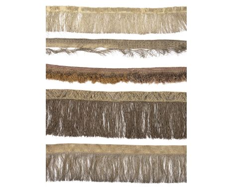 * Passementerie. A collection, 18th &amp; 19th century (and possibly earlier), gold and silver metallised fringe edgings, var