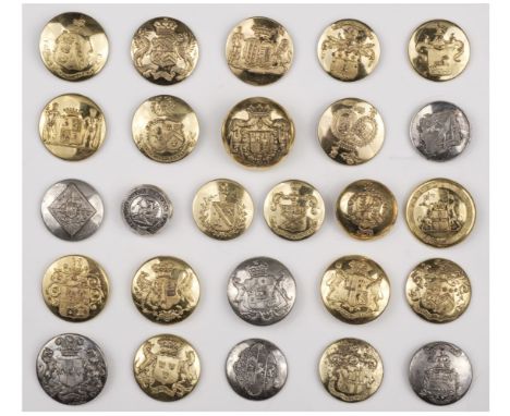 * Livery Buttons. A fine collection of 85 livery buttons mostly 19th century, including a silvered button with crest of the D
