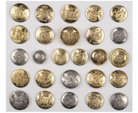 * Livery Buttons. A fine collection of 85 livery buttons mostly 19th century, including a silvered button with crest of the D