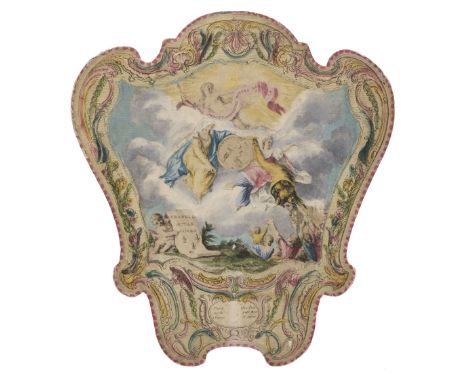 * French Revolution Fan. Regis Christianissimi Pietas Augusta, Paris: Petit, Rue de Petit Pont, circa 1780, hand-coloured etc