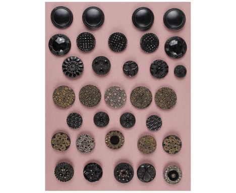* Fashion Buttons. A collection of approximately 175 fashion buttons, mostly early 20th century, including many black glass (