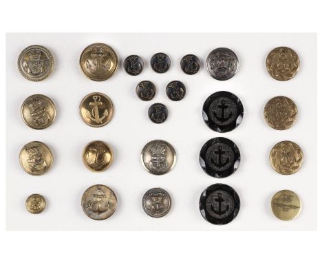 * Maritime Buttons. A collection of approximately 495 Naval, Maritime, Shipping, Customs, Yacht Club buttons, 19th century an