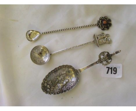 Dutch caddy spoon and 2 others     