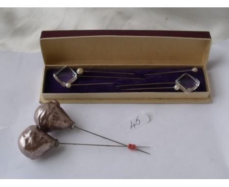 A group of vintage hat pins      