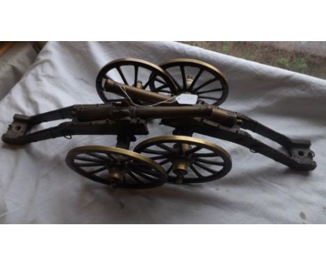 Pair of scale model of 18 century French cannons 48 x 16 cm
