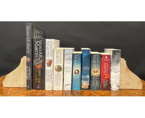 Books - George R. R. Martin and Game of Thrones interest - A signed first edition George R. R. Martin, Fire and Blood […], ha