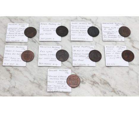 Tokens - Manchester halfpenny, 1793, Manchester Promissiory Halfpenny, Payable at Ino Fieldings Grocer and Tea Dealer, edge -