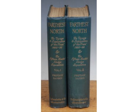 Topography, Travel – Nansen (Fridtjof) Furthest North: The Norwegian Polar Expedition 1893-1896, 2 vols., Westminster, Archib