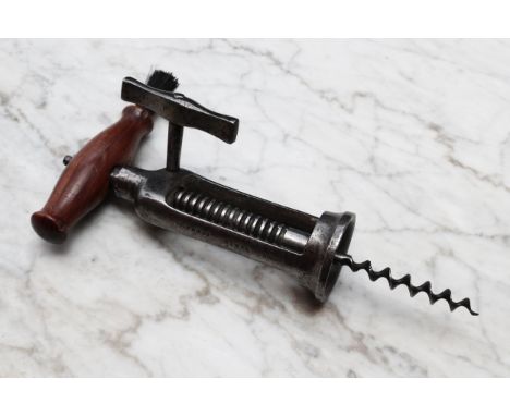 Helixophilia - a 19th century Lund's Patent London Rack mechanical corkscrew, by Lund, Maker, Cornhill and Fleet St London, t