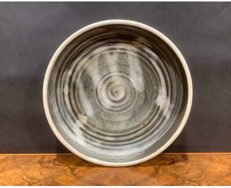Studio Pottery - a stoneware bowl, by Robin Hopper, impressed mark, 30cm diameter 