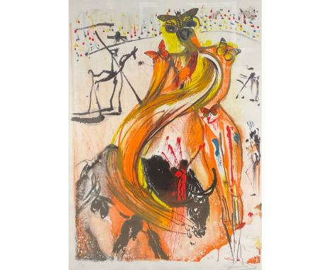 Dali, Salvador, Butterfly and the Bullfighter, signed in pencil, limited edition lithograph, 116/250, 74cm x 53cmKings Russel