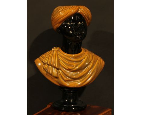 Piero Fornasetti (Milan, 1913–1988), a ceramic Busto di Moro table lamp, 60cm high, c.1960 