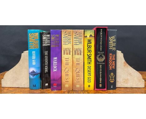 Books - Wilbur Smith hardbacks and paperbacks, the Ancient Egypt series, incomplete - five signed first edition hardbacks com