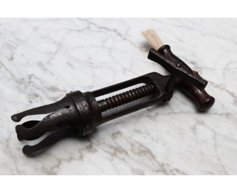 Helixophilia - a 19th century Lund's Patent London Rack mechanical corkscrew, by Lund, Maker, Cornhill and Fleet St London, b