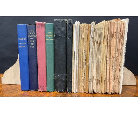 Collectable Comics and Magazines - a quantity of early issues, mostly 1930s, of The Magnet and The Gem, including leather bou