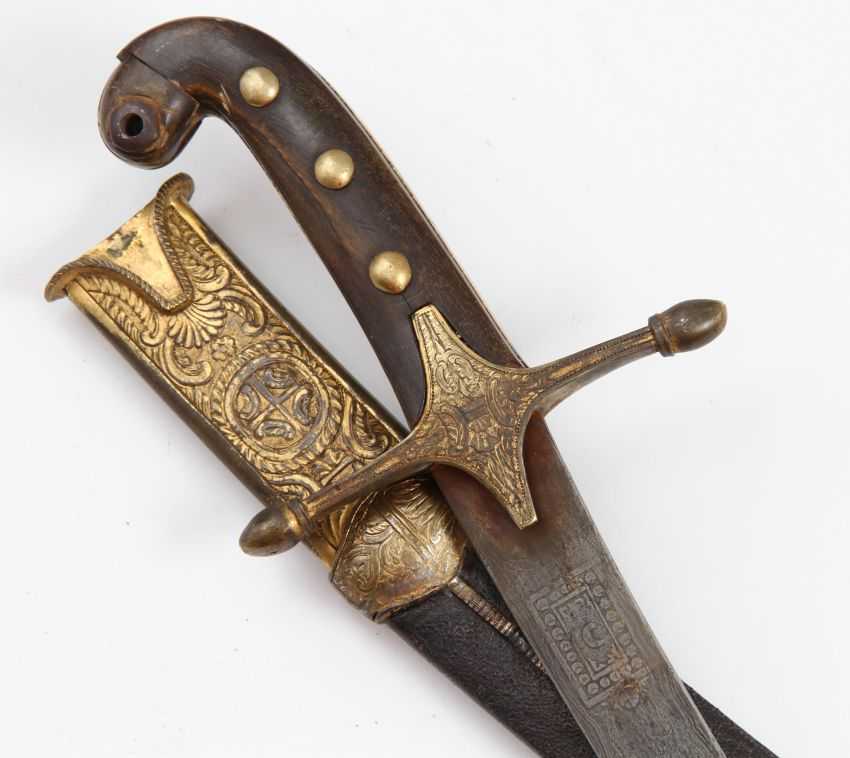 FRENCH NAPOLEONIC ERA DAMASCUS MAMELUKE SWORDFine French Mameluke