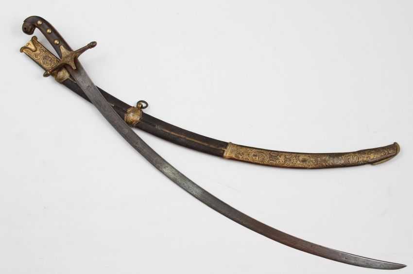 FRENCH NAPOLEONIC ERA DAMASCUS MAMELUKE SWORDFine French Mameluke