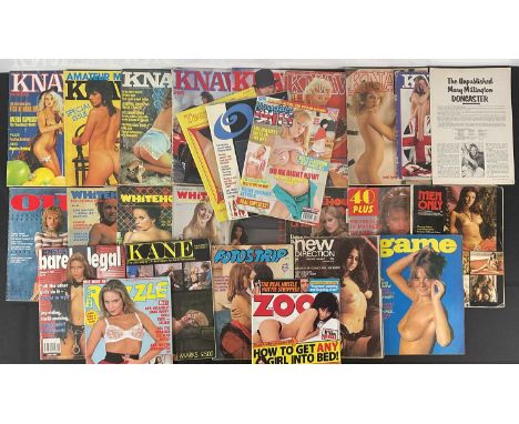 Top Shelf Collectibles - A group of vintage adult men's lifestyle magazines to include 8 issues of KNAVE (1970s-80s), five is