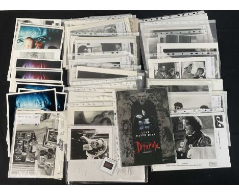 A large quantity of promotional movie ephemera including stills, lobby cards, press packs and negative slides, various titles