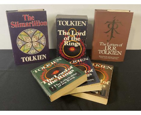 THE LORD OF THE RINGS (1976) Unwin paperbacks Fourth edition boxed set together with A First Edition copy of THE SILMARILLION