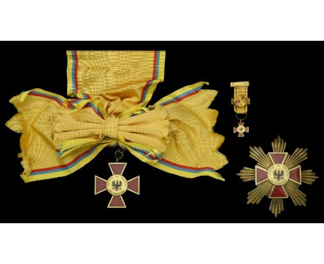 Colombia, Republic, Order of Merit of of Bogota, First Class set of insignia, by Fibo, Bogota, comprising sash badge, 45mm, g