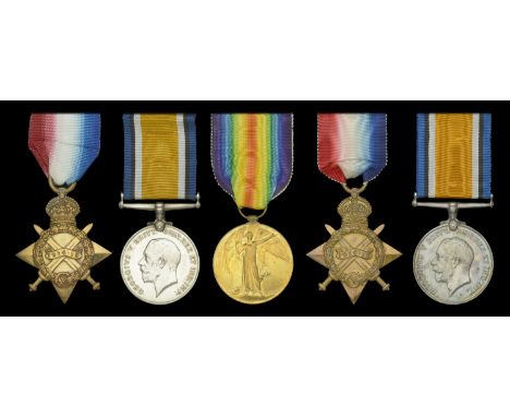 Three: Able Seaman E. W. Clark, Royal Navy, who was accidentally killed on 15 May 1917 1914-15 Star (235558, E. W. Clark, A.B