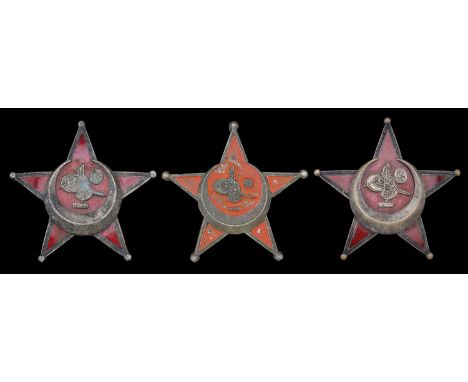 Ottoman Empire, Gallipoli Star 1915 (3), silver, base-metal, and enamel, the reverse of one stamped ‘B.B. & Co.’, the first t