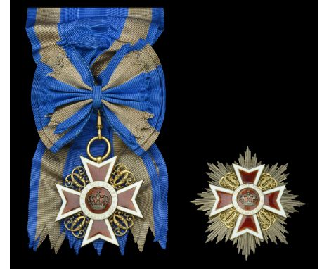Romania, Kingdom, Order of the Crown, 1st type, First Class set of insignia, by Joseph Resch, Bucharest, comprising sash badg